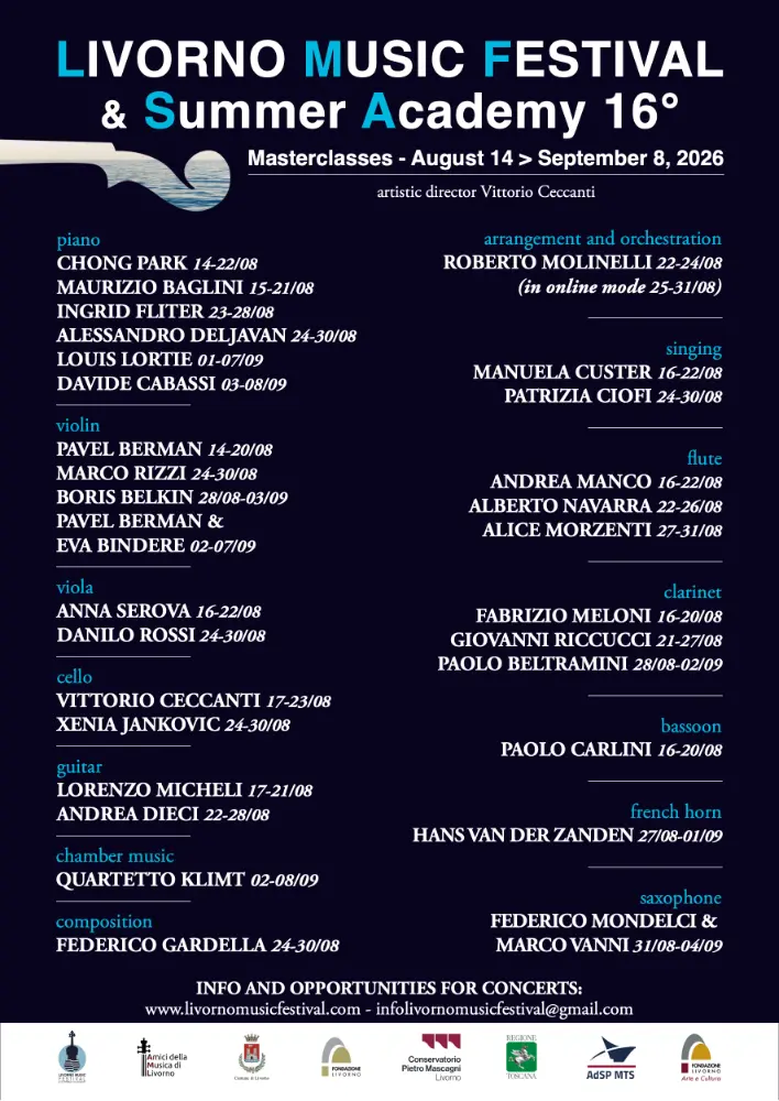 Livorno Music Festival & Summer Academy 5 Flyer ENG 2026