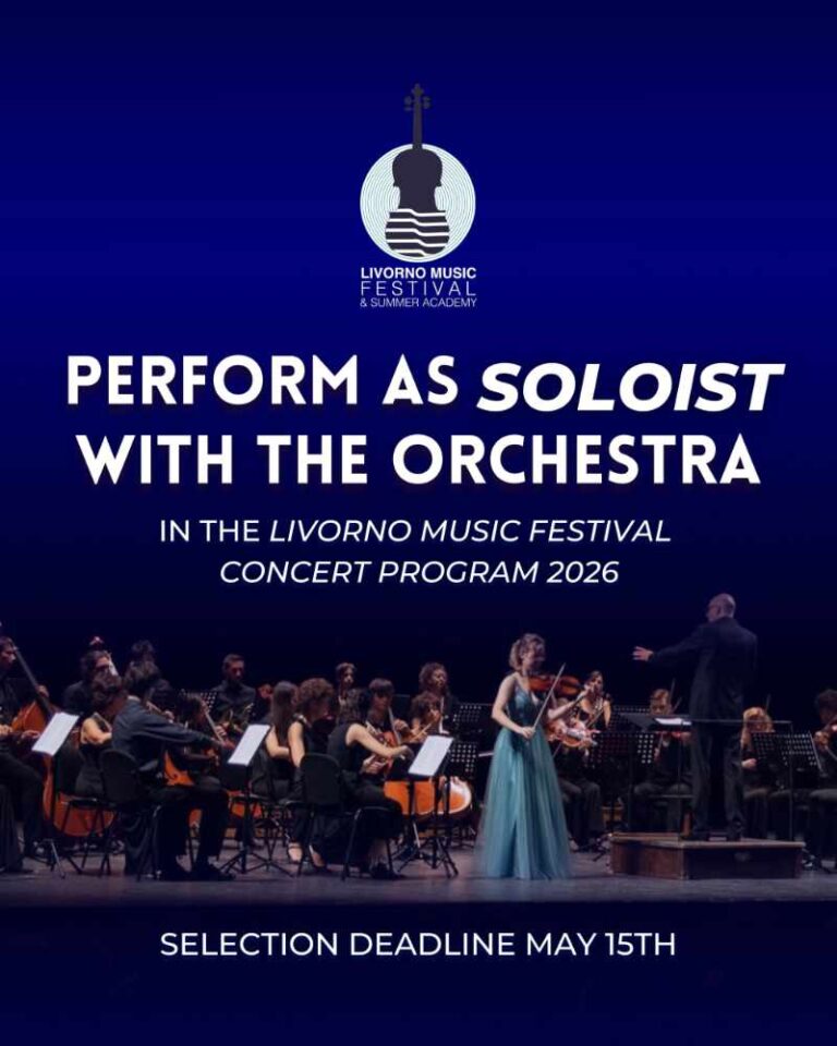 PERFORM AS SOLOIST WITH THE ORCHESTRA – Livorno Music Festival